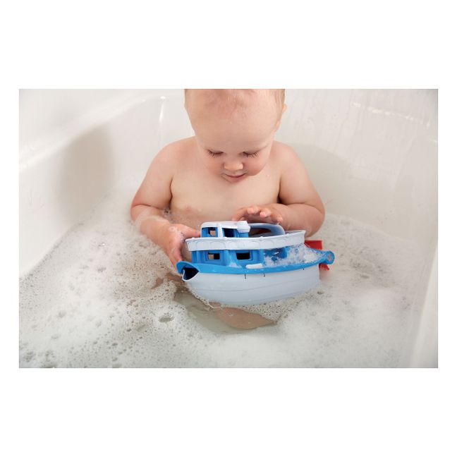 Boot mit Wasserrad für die Badewanne | Weiß