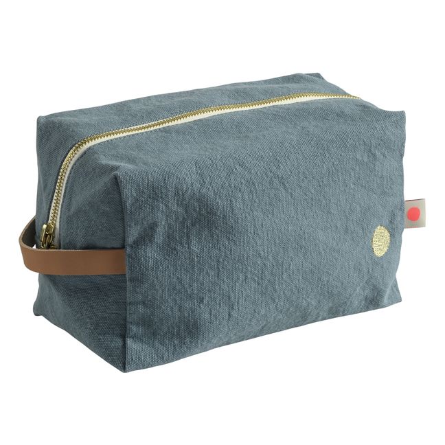 Iona cube toiletry bag Grey blue