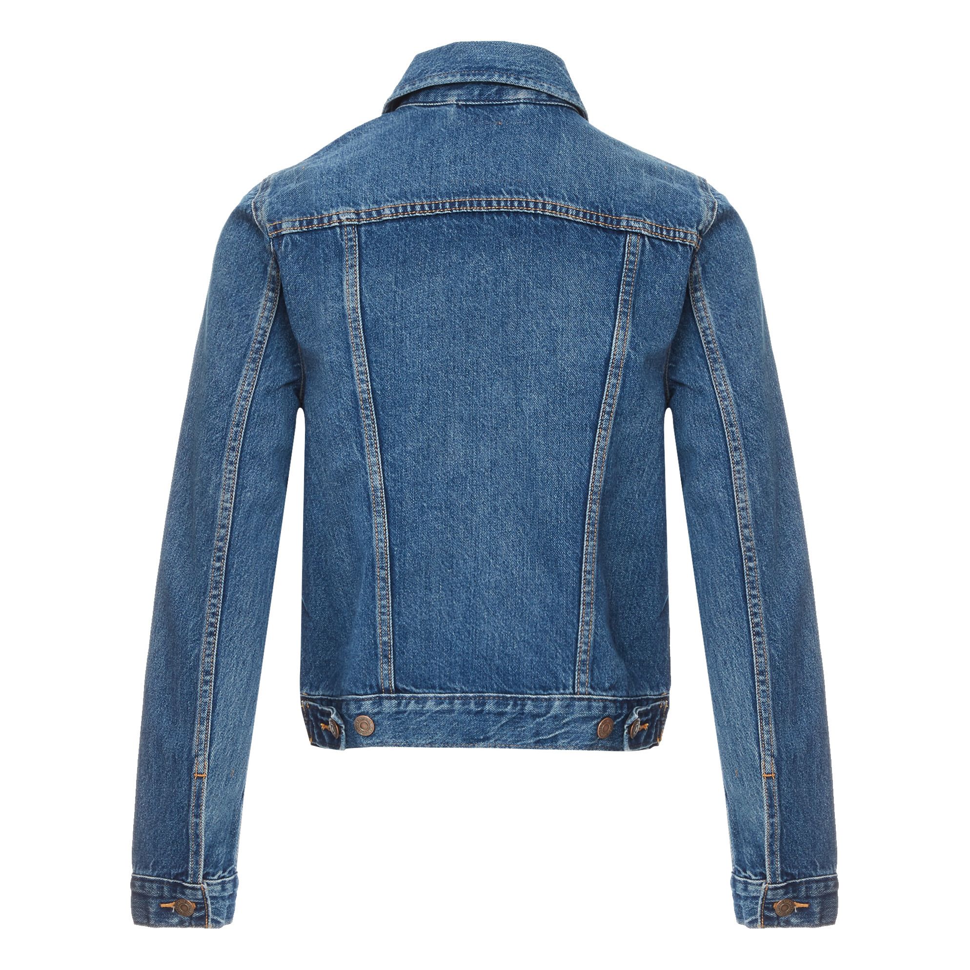 levi puff sleeve denim jacket