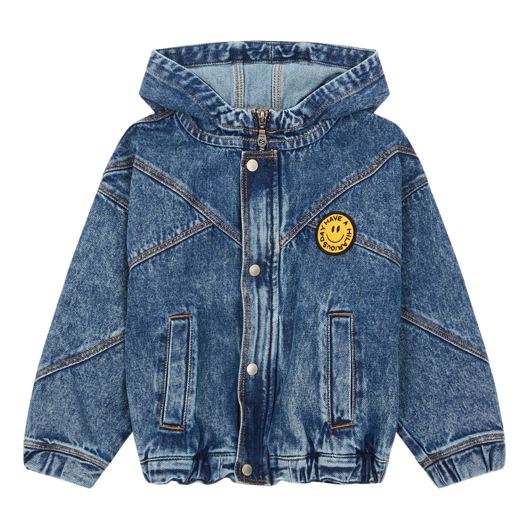 Hundred Pieces - Veste Jean Zippée Oversize - Fille - Denim bleached