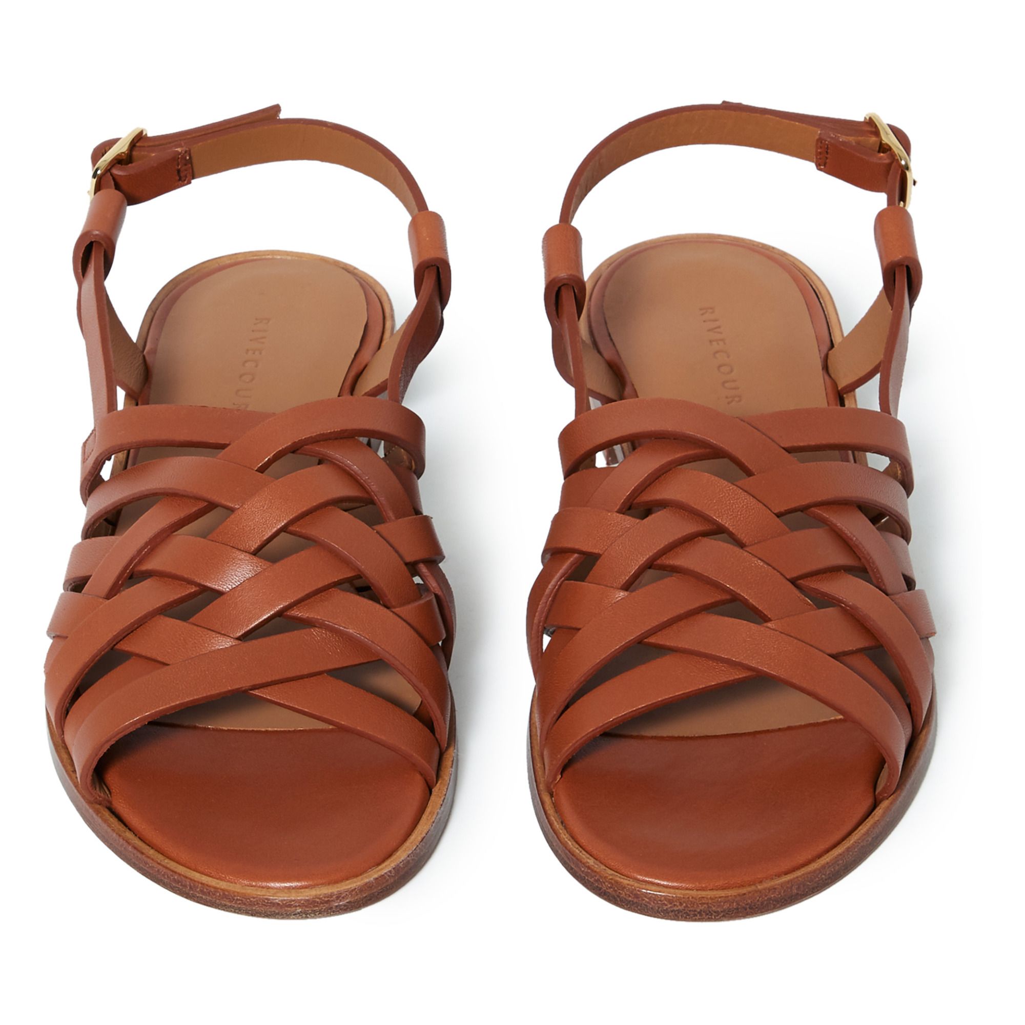 N°63 Leather Sandals Cognac Rivecour Shoes Adult