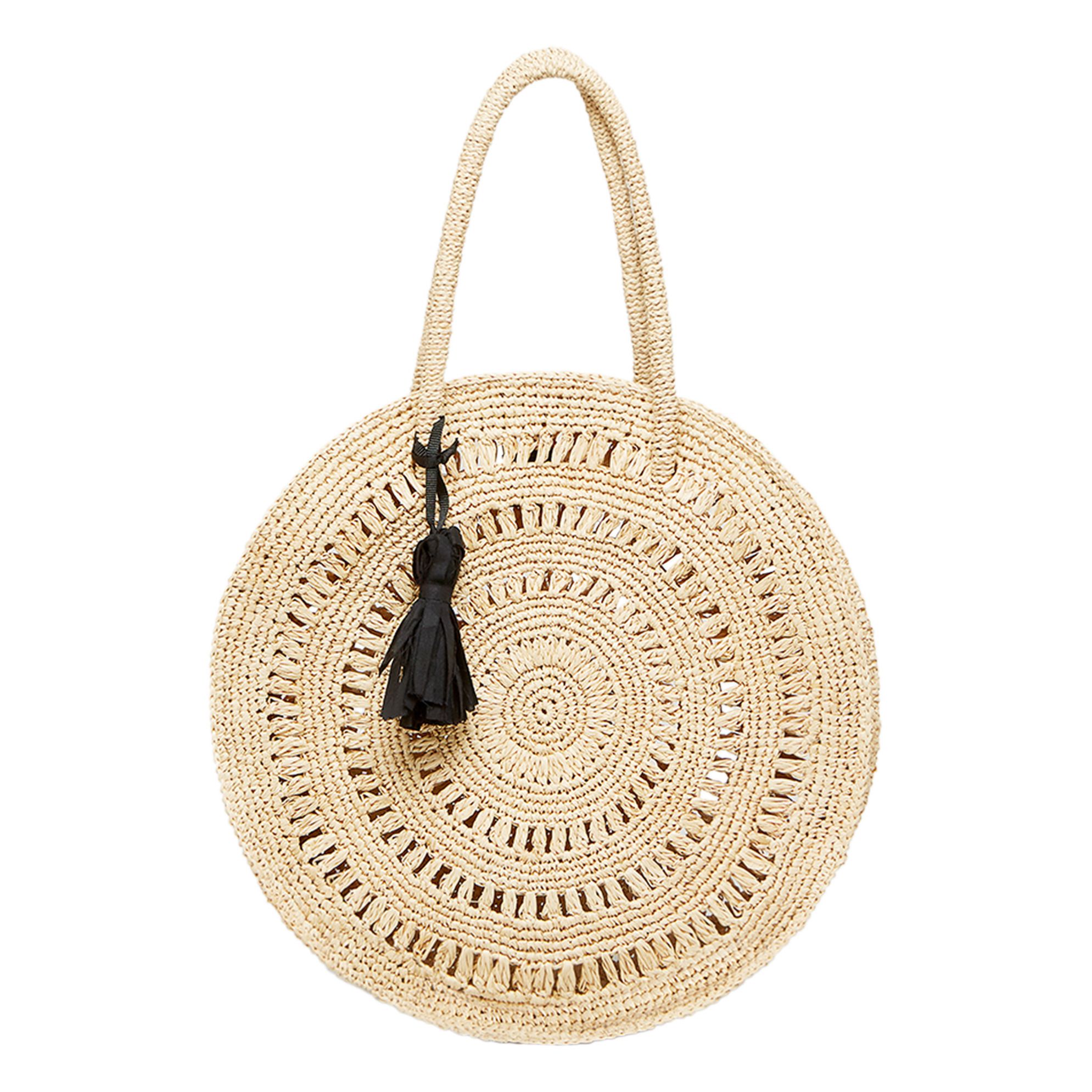 circle raffia bag