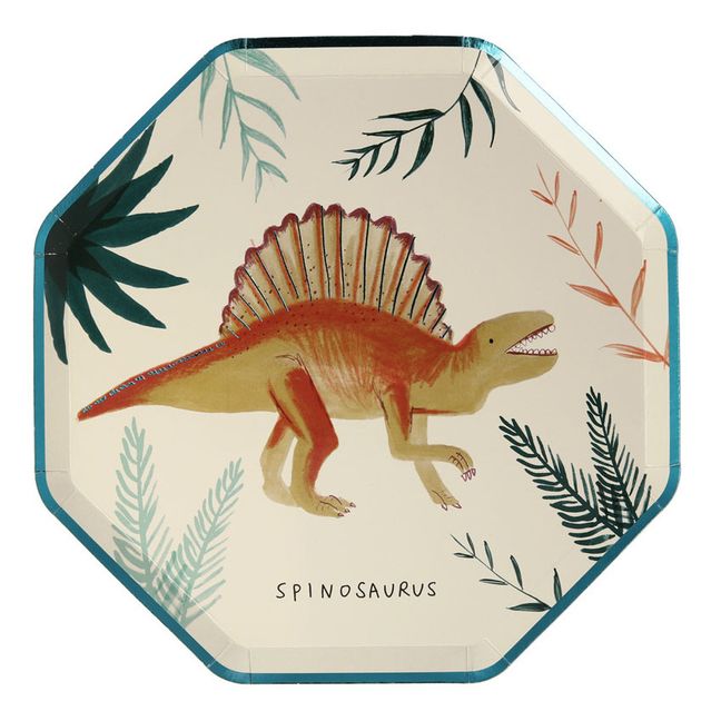 Pappteller Dinosaurier - 8er-Set