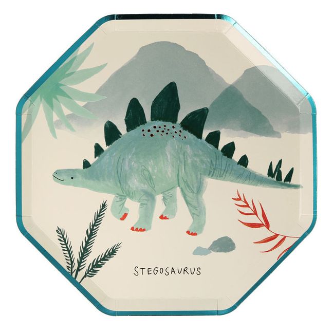 Assiettes en carton Dinosaures - Set de 8