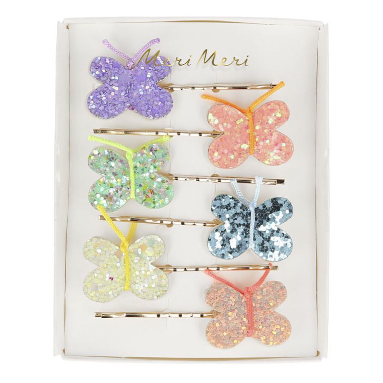 Meri Meri - Barrettes Papillons - Set de 6 - Fille - Multicolore