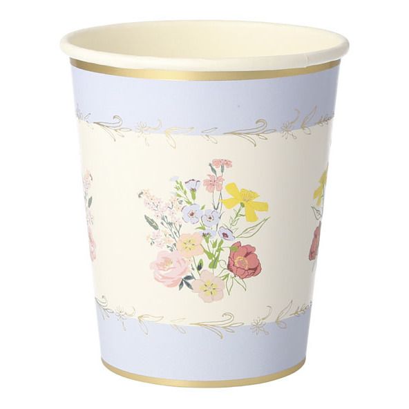 English Garden Cardboard Cups - Set of 8