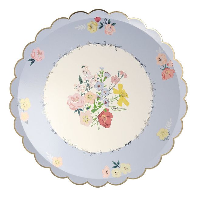 English Garden Cardboard Plates - Set of 8