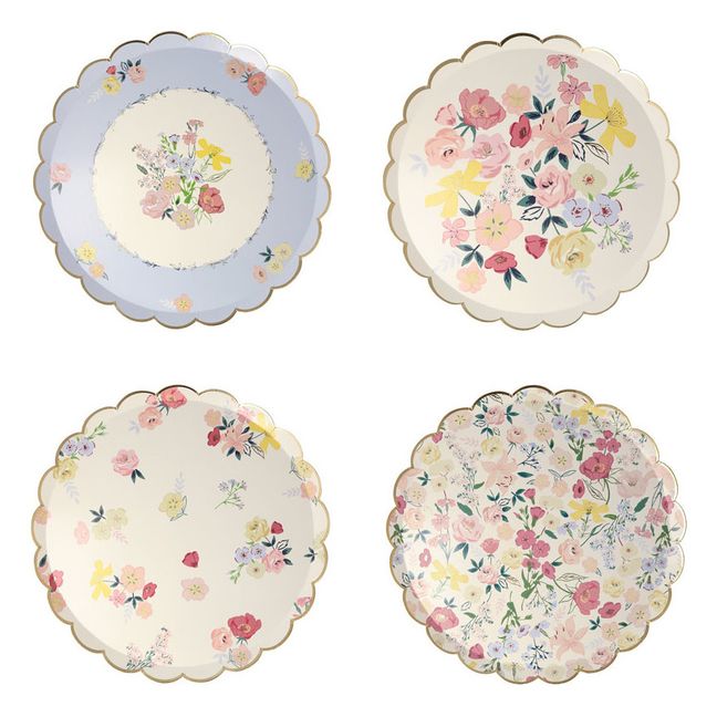 Pappteller English Garden - 8er-Set