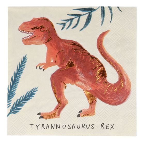 Tovaglioli di carta Dinosauri - 16 pz.
