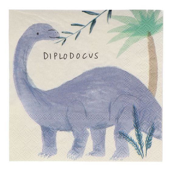 Tovaglioli di carta Dinosauri - 16 pz.