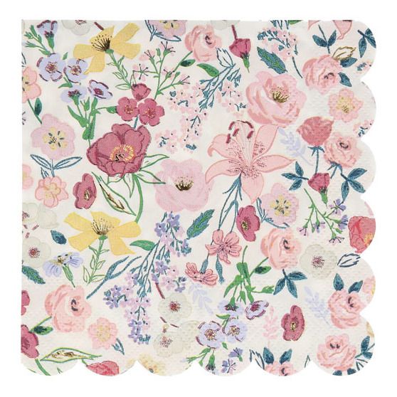 Meri Meri - Serviettes en papier English Garden - Set de 16 - Multicolore