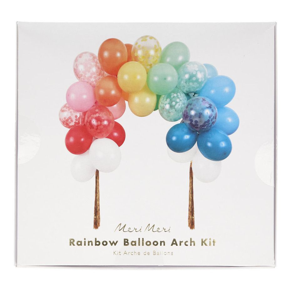 Meri Meri - Arche de ballons Arc-en-ciel à assembler - Set de 40 - Multicolore