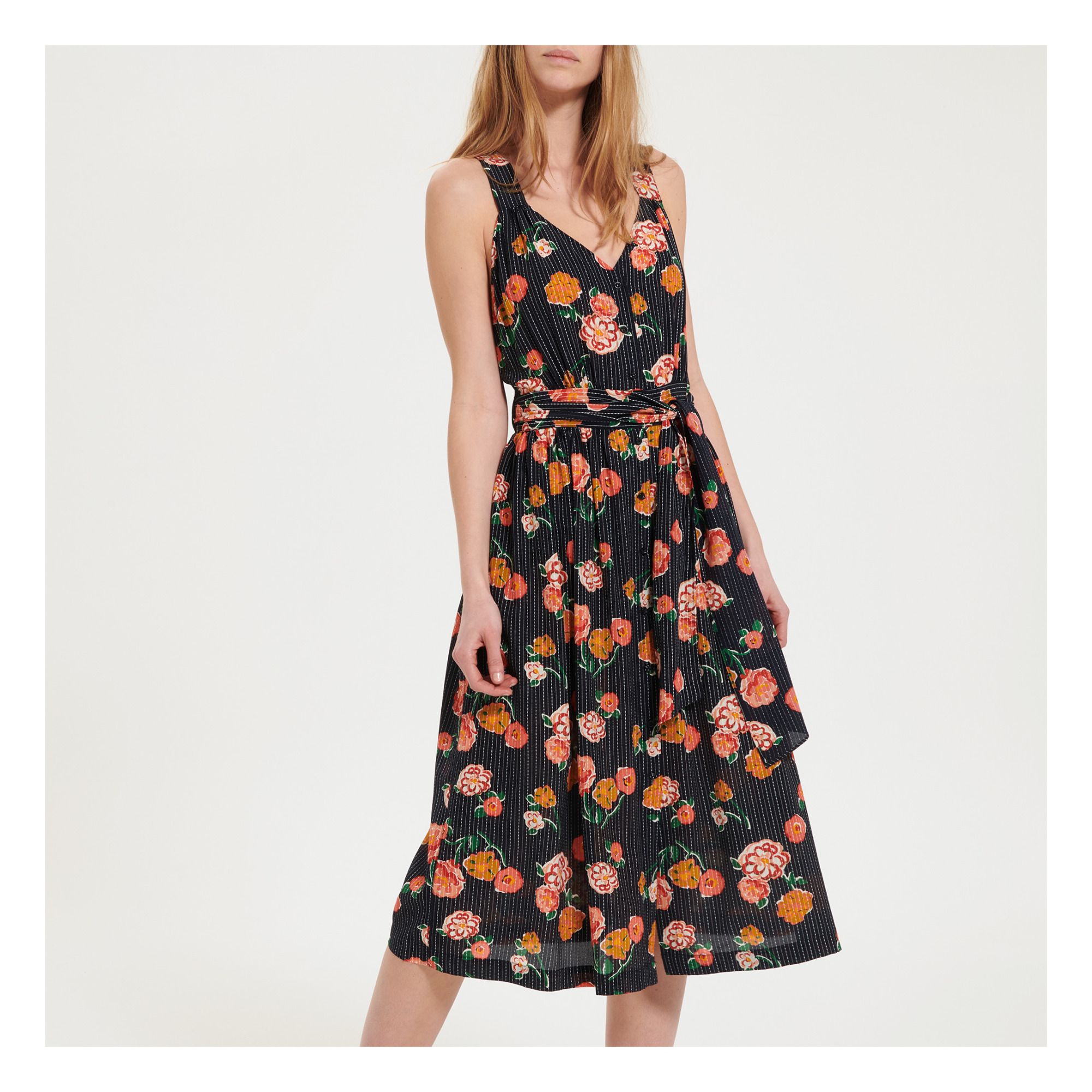 Yucca Valley Floral Dress Black Sessun Fashion Adult