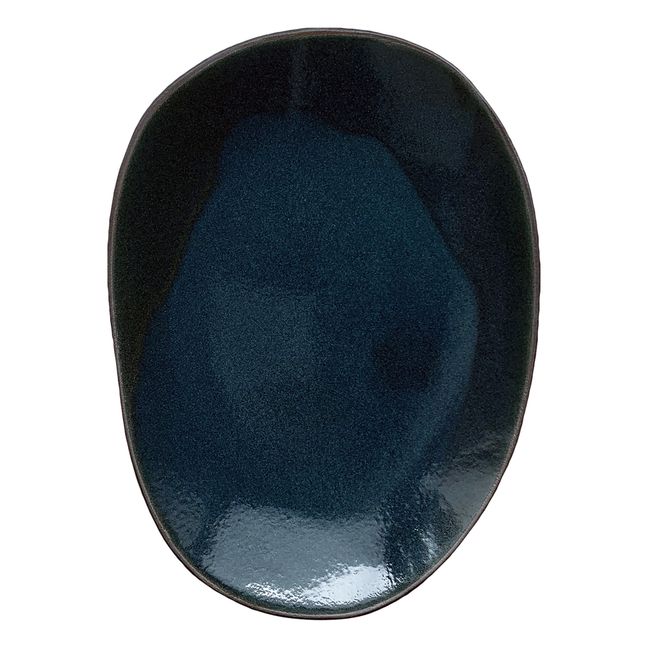 Plato de cerámica ovalado | Verde Jade