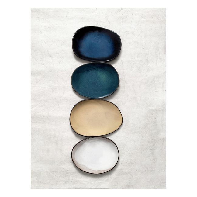Ceramic plate Navy blue