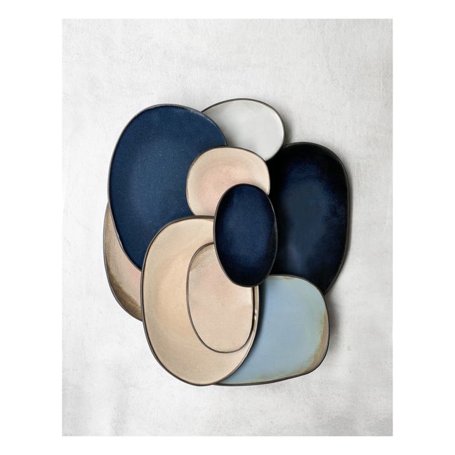 Assiette ovale en céramique | Blanc