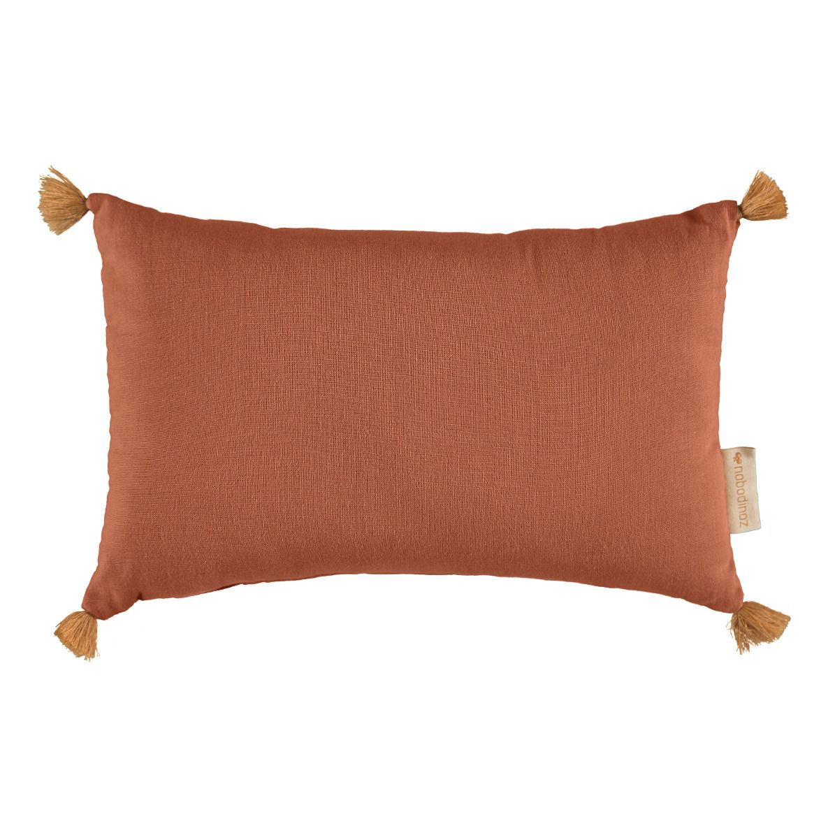 Nobodinoz - Coussin Sublim en coton bio 20x35 cm - Marron