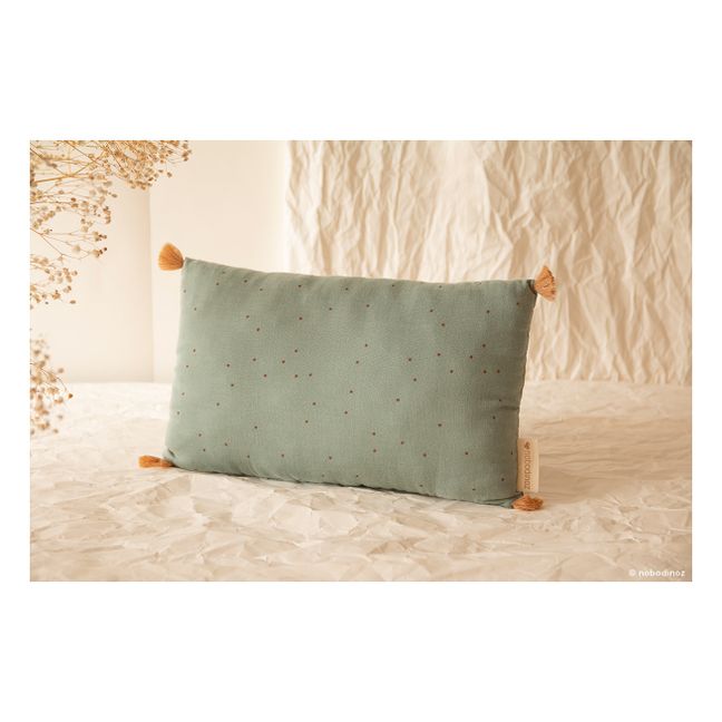 Sublime Organic Cotton Cushion 20x35 cm | Green water