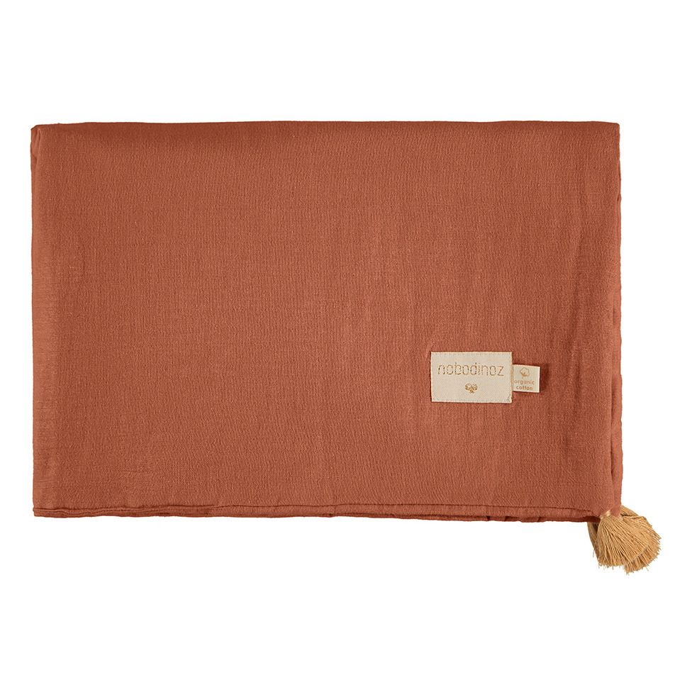 Nobodinoz - Couverture Treasure en coton bio - Marron