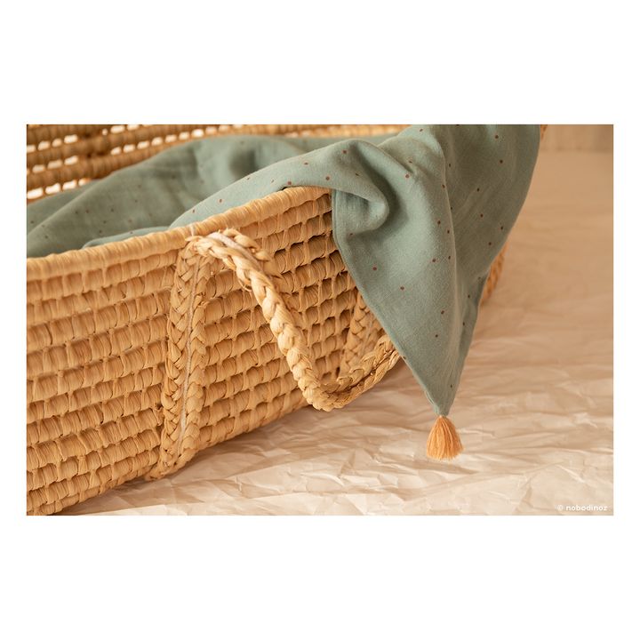 Decke Treasure aus Bio-Baumwolle | Wassergrün- Produktbild Nr. 3