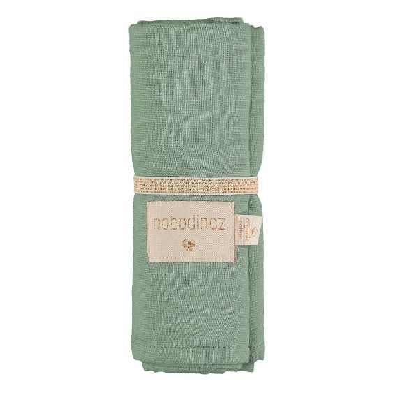 Fasce Babylove in doppia garza di cotone bio - Set da 3 | Verde