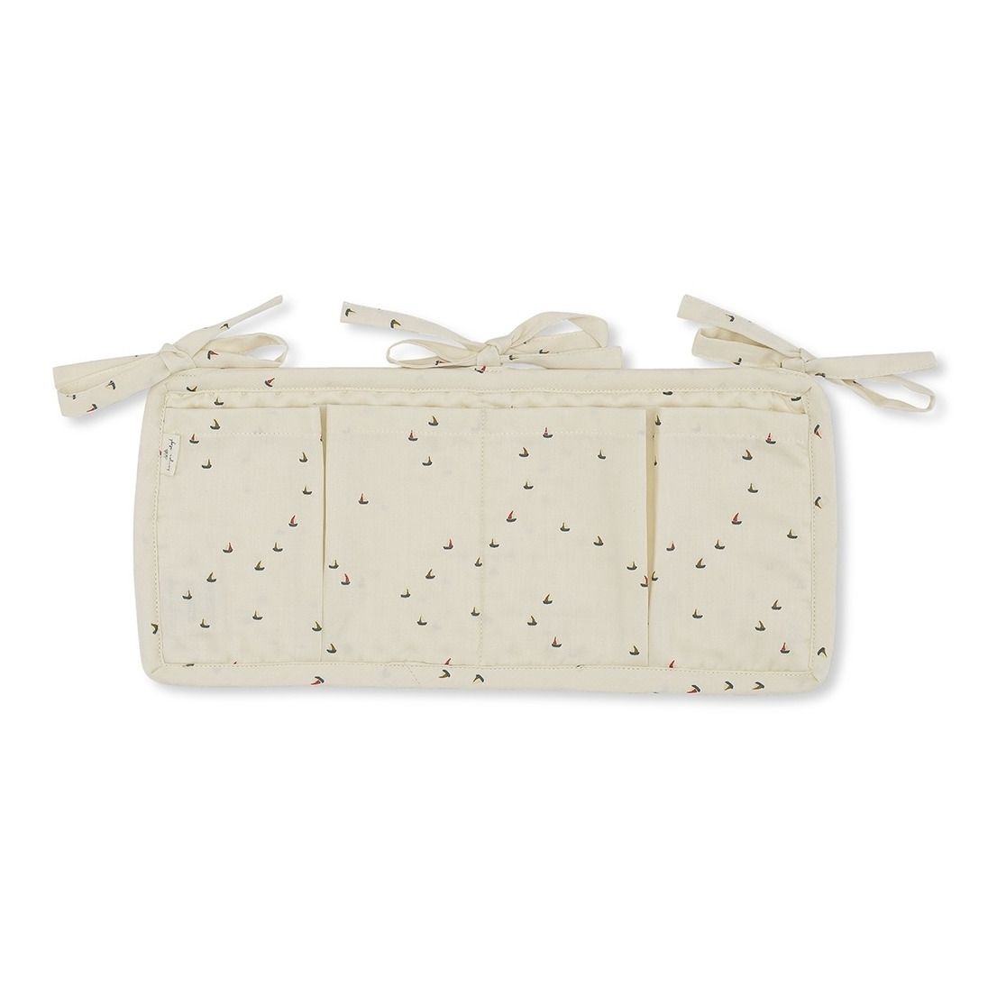 Pochette Matelassee Pour Lit Bebe Marine En Coton Bio Ecru