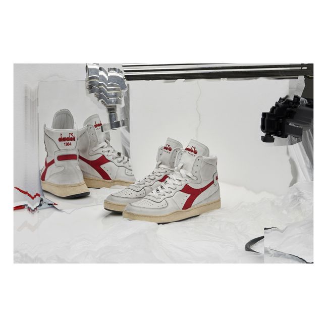 Used High Top Sneakers Red