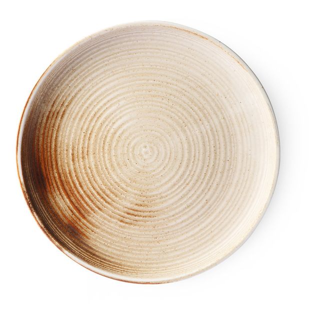 Assiette Kyoto rustic | Brun