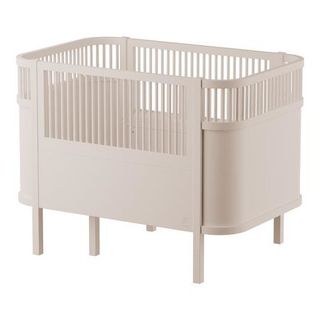 Lit Ovale Bebe Evolutif Complet Avec Matelas Comfort 7 Noyer