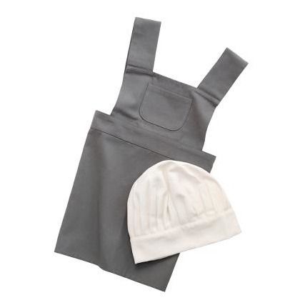 Tablier et toque de chef | Gris- Image produit n°0