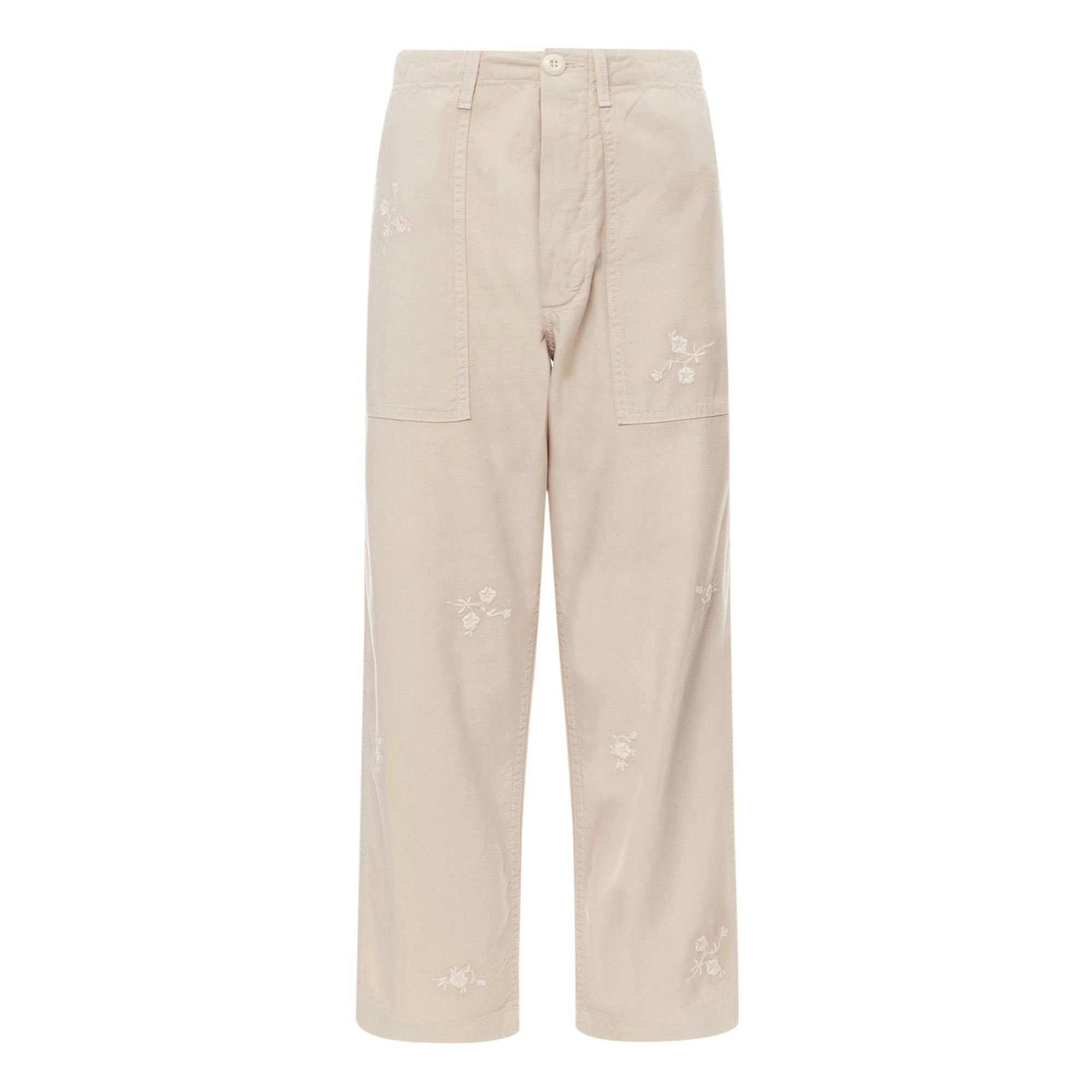 The Great - Pantalon Broderies The Vintage Army - Femme - Ecru