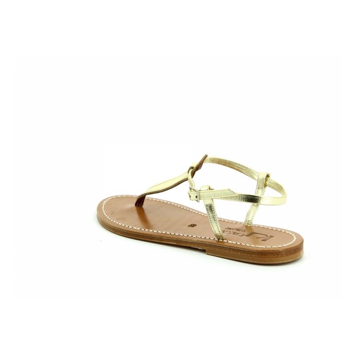 K.Jacques Picon Metallic Leather Sandals Gold Smallable