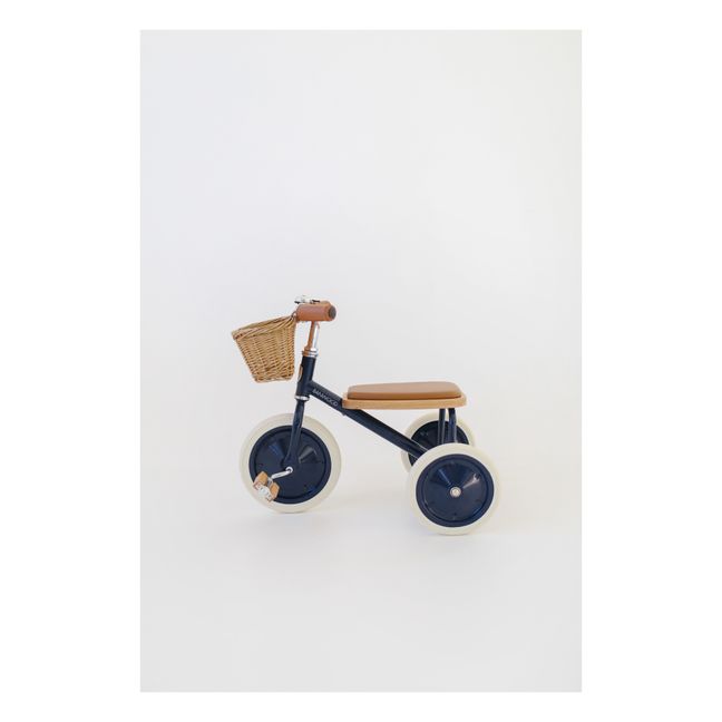 Triciclo en metal y madera Azul