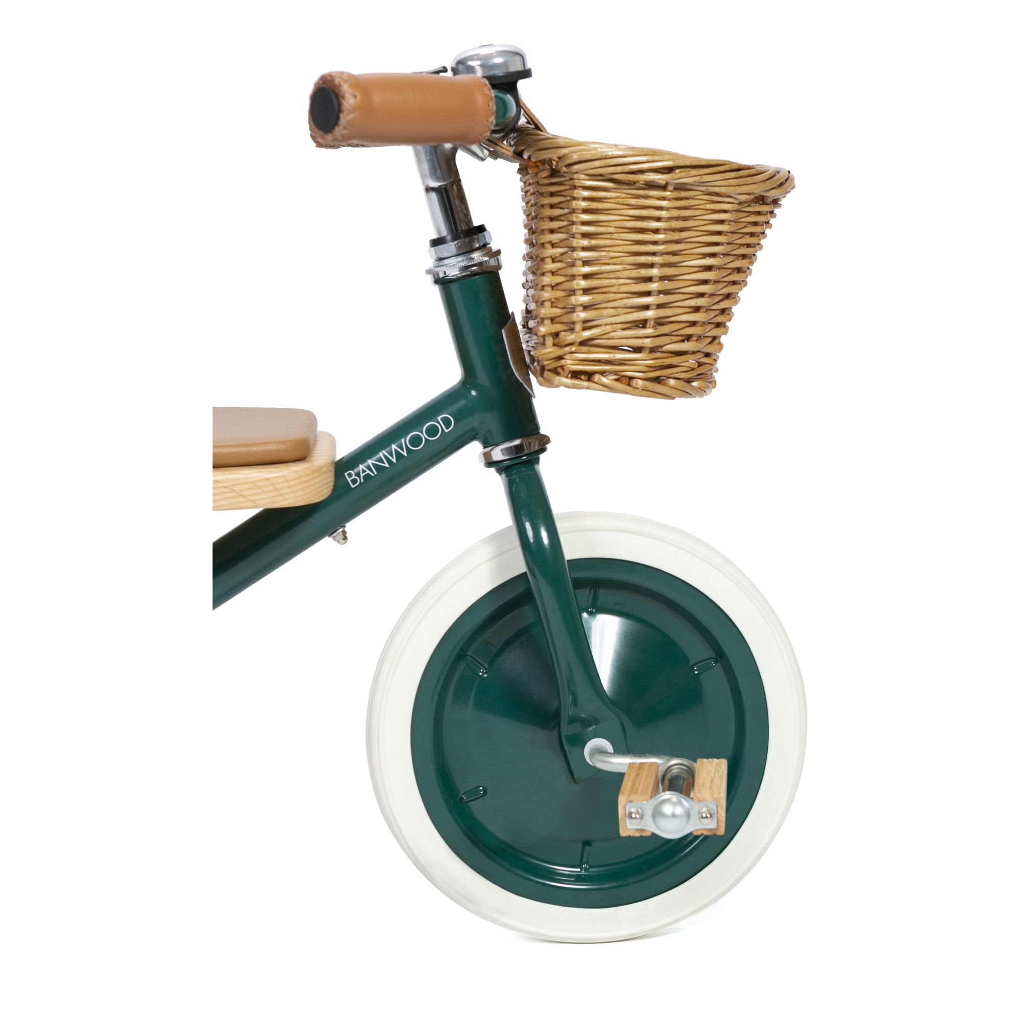 Dreirad aus Metall und Holz Grün- Produktbild Nr. 6