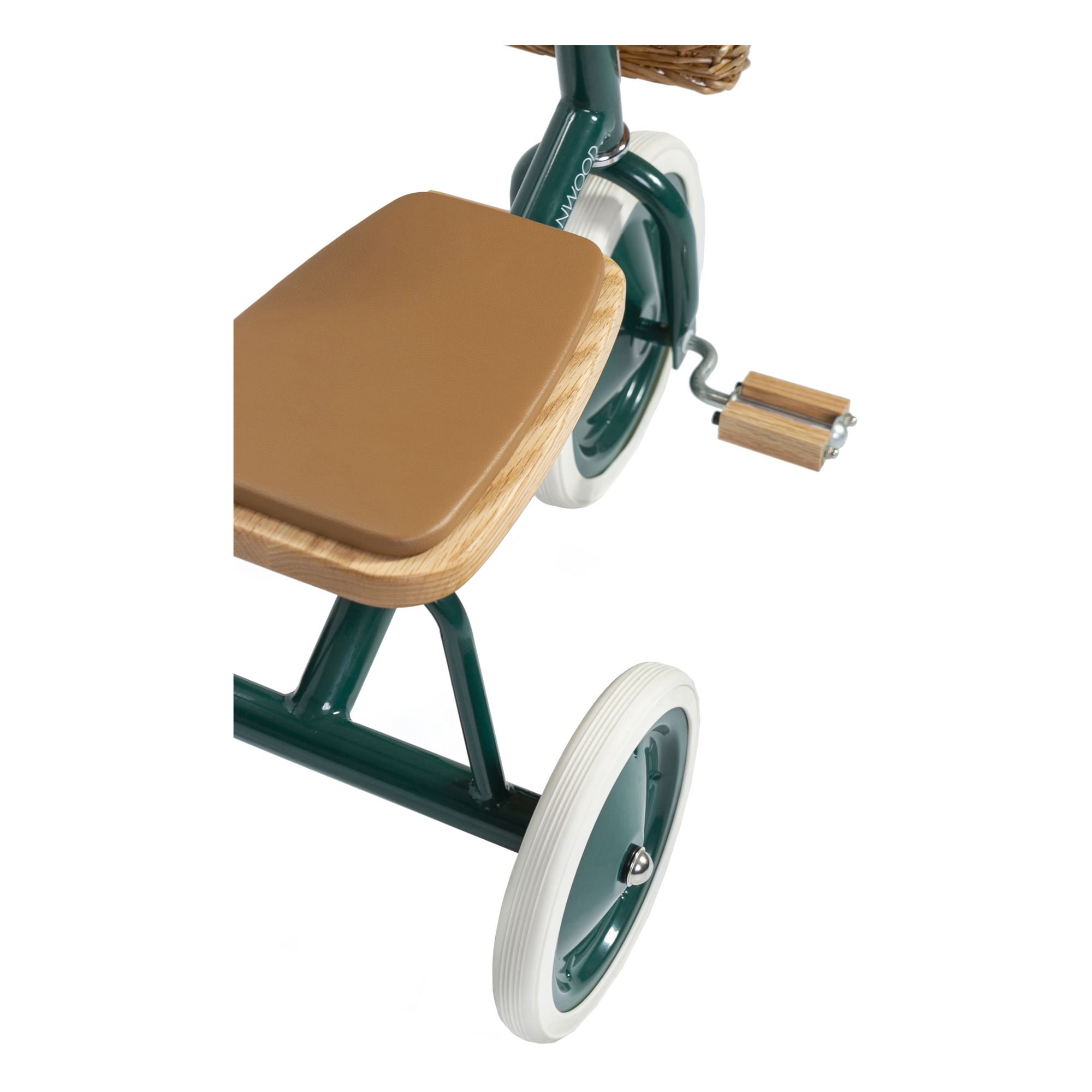 Dreirad aus Metall und Holz Grün- Produktbild Nr. 7