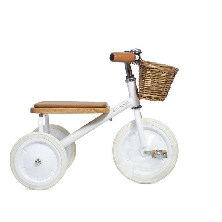 Tricycle en métal et bois Blanc- Image produit n°0