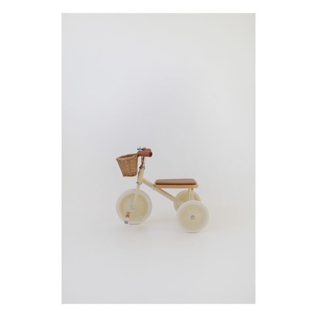 Tricycle en métal et bois | Crème