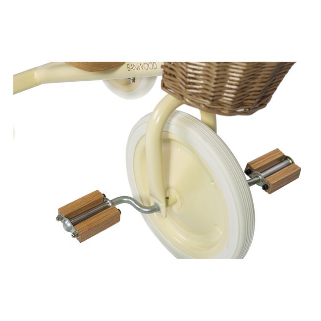 Tricycle en métal et bois | Crème