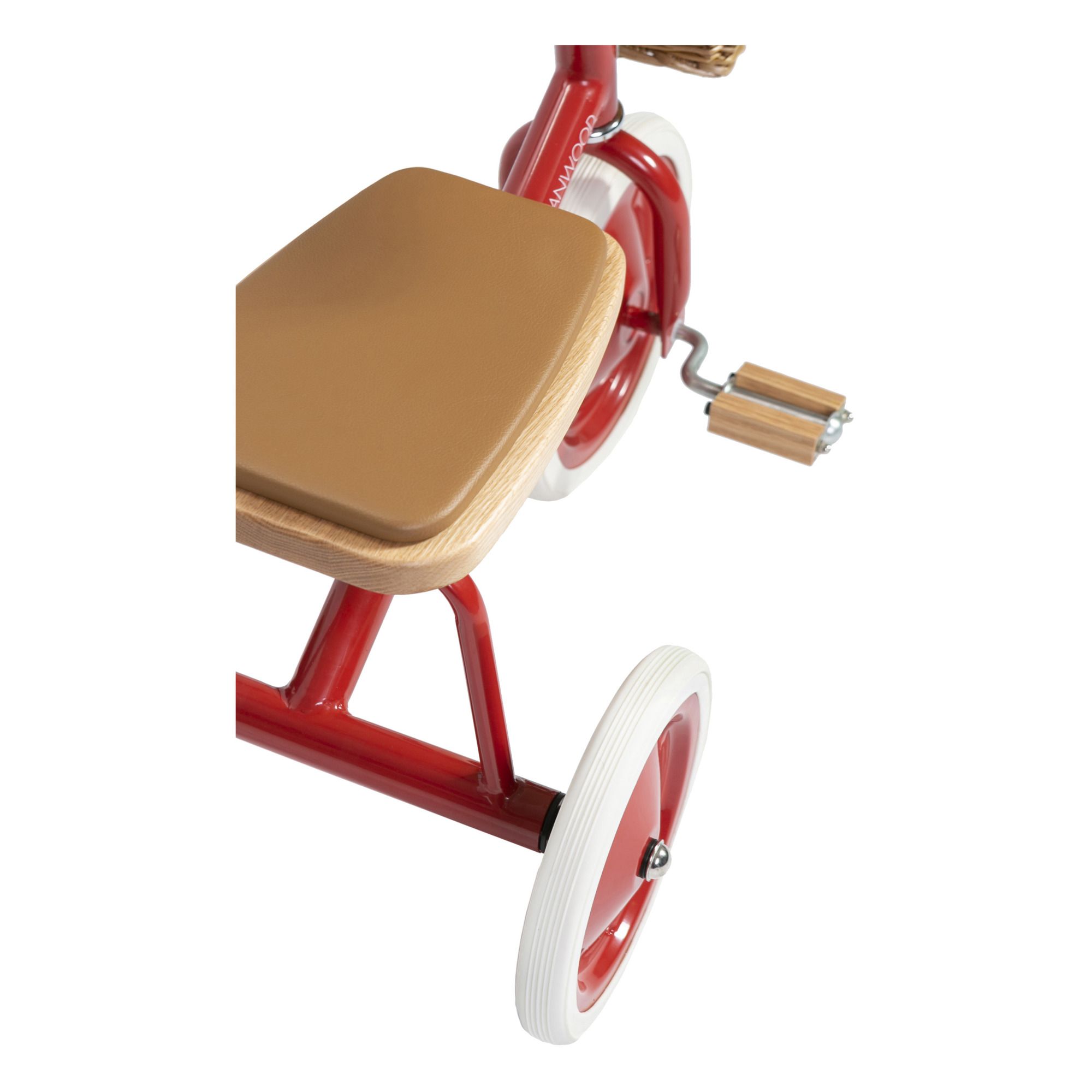 Dreirad aus Metall und Holz Rot- Produktbild Nr. 6