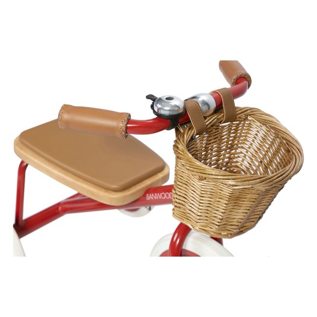 Triciclo en metal y madera | Rojo