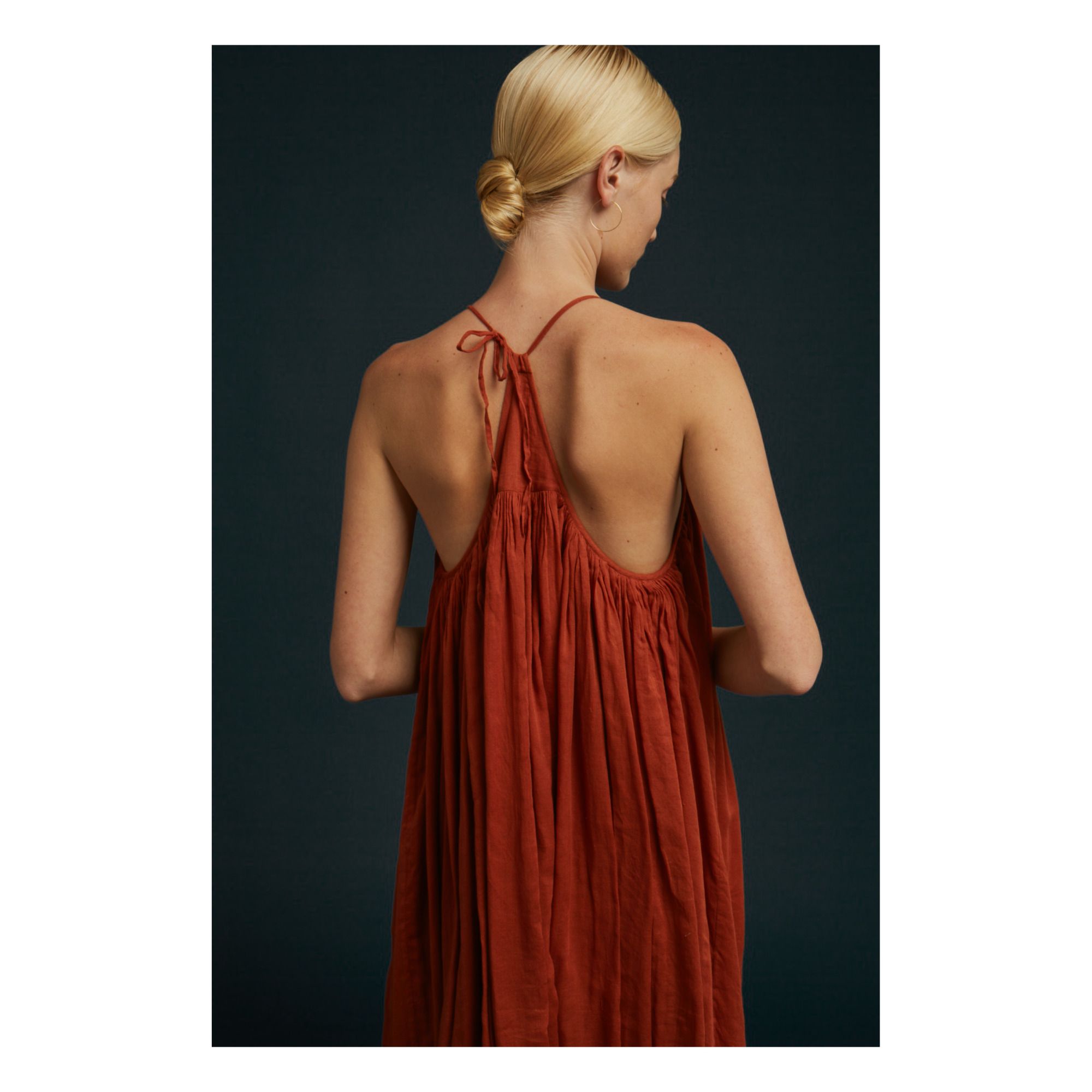 Cotton Voile Day Dress Terracotta Soeur Fashion Adult