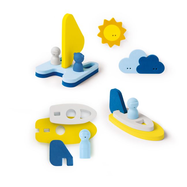 Bade-Puzzle 3D Voiliers - 12 Teile | Blau