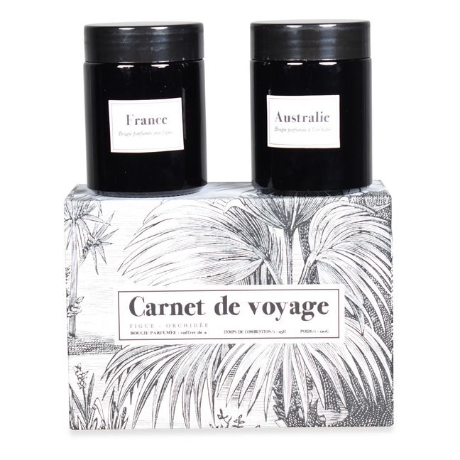 Fig & Orchid Candles - Set of 2 | Black