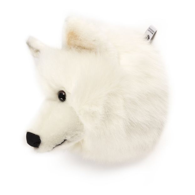 stuffed white wolf