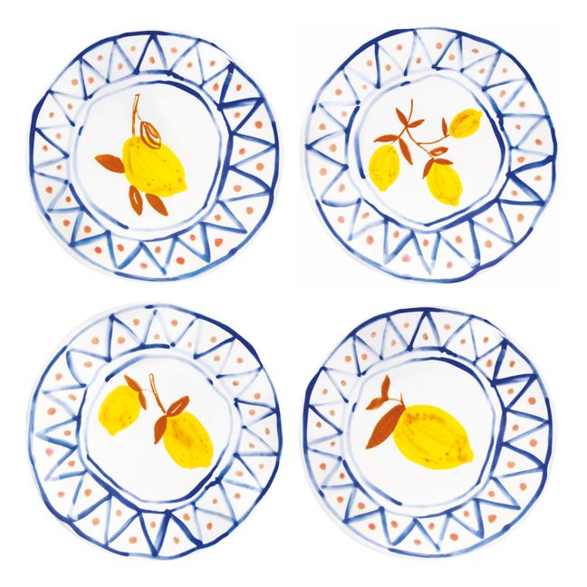 Set de 4 platos marroquís con limones