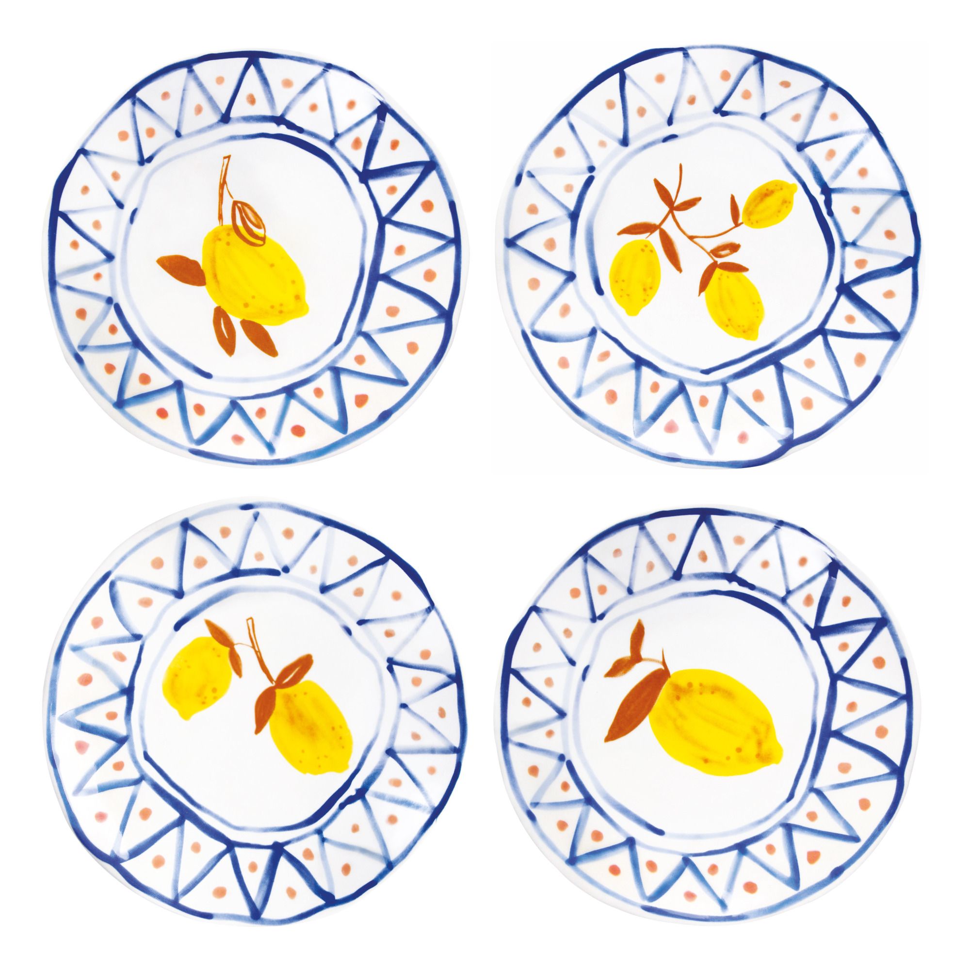 Moroccan Lemon Plates - Set of 4- Product image n°0