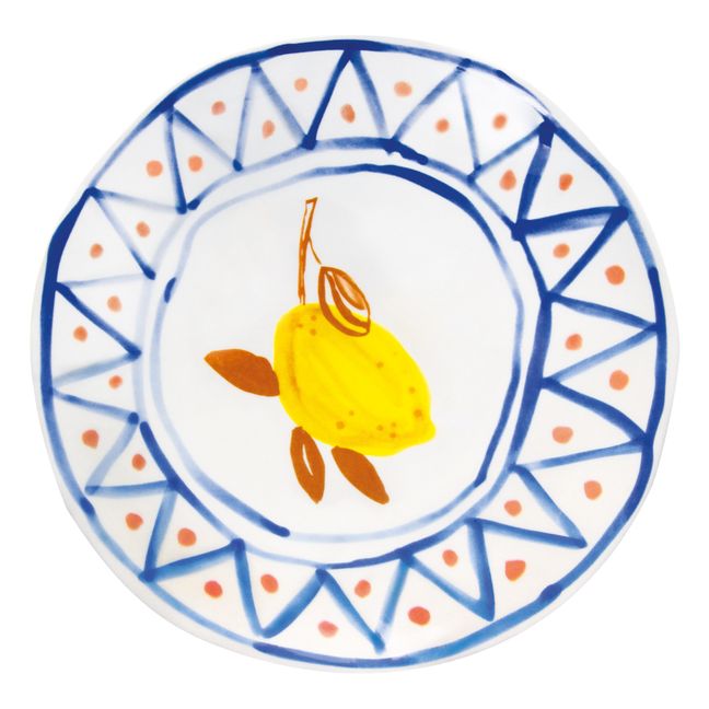 Set de 4 platos marroquís con limones