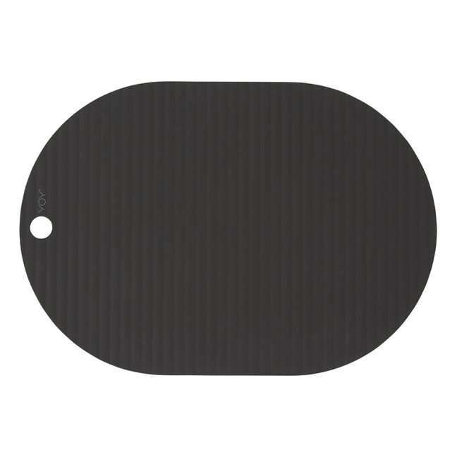 Manteles individuales Ribbo de silicona - Set de 2 Negro