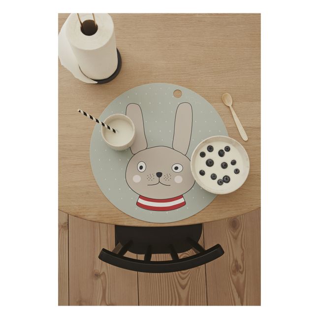 Rabbit Silicone Placemat Grey