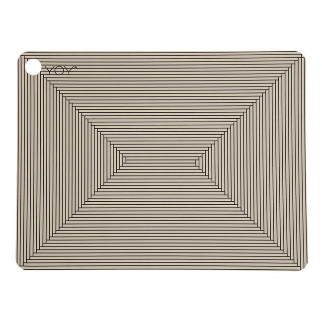 Ribbo Silicone Placemats Set of 2 Black Oyoy Design Adult Smallable